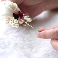 Broche de cérémonie de mariage pour la mariée et le marié, corsage de poignet en roses artificielles, boutonnière de marié en soie pour accessoires de mariage