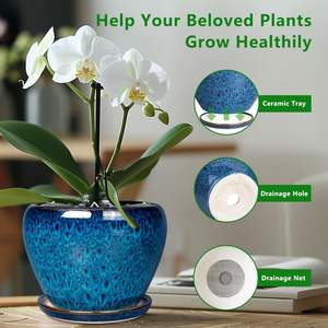 Maceta Rústica de Cerámica Esmaltada de 4 Pulgadas, Ligera (2 kg), con Orificio de Drenaje, Duradera, Ecológica, para Suculentas y Cactus, Estilo Rústico - Product Image 4