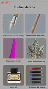 Stylos de fontaine, Logo personnalisé, 1 pièce, nouveau Design, pointe de fontaine, articles promotionnels avec encre, coffret cadeau d'affaires - Product Image 6