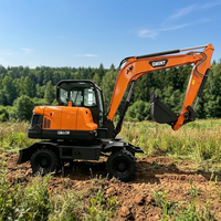 Excavator Roda Hidrolik Tipe Cina 6 Ton dengan Mesin Euro 5