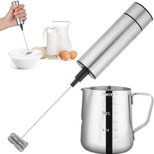 <span class=keywords><strong>Mousseur</strong></span> à <span class=keywords><strong>lait</strong></span> en acier inoxydable à piles, crée une mousse riche et crémeuse - Product Image 6