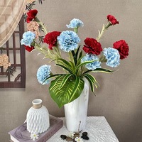 YL Fabrik Neuerscheinung Künstliche Blumen Pfingstrose 3-Köpfiger Jade-Lotus Seiden-Handarbeit Heim-Blumenarrangement DIY Abschlussfeier
