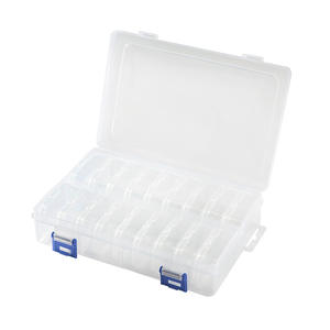 Juego de Cajas de Almacenamiento de Plástico Transparente de 8 Piezas con 18 Compartimentos para Joyería, Herramientas de Manicura y Organizadores - Product Image 2