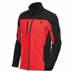 2026 Men's Winter Softshell <b>Jacket</b> Coat Durable Zip-Front <b>Fleece</b> <b>Lining</b> Windproof Pockets Stand Collar-Casual Style Logo Design - Product Image 1