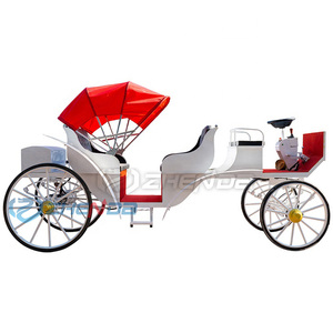 Neues Design <span class=keywords><strong>2</strong></span>/Reihen Sitzer Elektrische Sightseeing Pferde kutsche Luxus Pferde fahrzeug Real Size zum Verkauf - Product Image 1