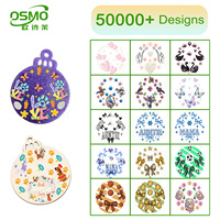 Autocollants de Noël UV DTF en gros OSMO Factory, plus de 50 000 designs, enveloppes pour décorations de Noël, petits autocollants ronds de 2,75 pouces, autocollants de transfert UV personnalisés