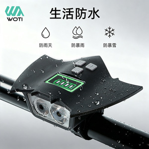 Yueli Bat Shaped Bicycle Headlight Led Purple IpX4 Waterproof Usb C Charging <b>Cycling</b> Light Night Riding Safety Warning Lamp - Product Image 4