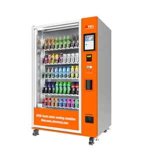 Máquina de venda de bebidas fria quente afastar moedas cartão de crédito e código qr