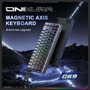 Clavier de jeu ONIKUMA G69 USB filaire à interrupteurs mécaniques magnétiques, rétroéclairage 7-RGB, 8K, 68 touches, hot-swappable, nouveau - Product Image 3