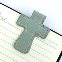 Marcapáginas de Cuero PU con Cruz, Magnético y Plegable, para Regalo Cristiano, Personalizable con Grabado Láser Xtool