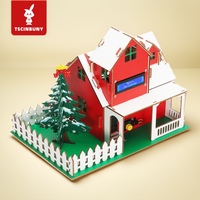 Tscinbuny Design Kit de maison en bois sur le thème de Noël Plus Version pour la programmation Arduino DIY Kit de démarrage éducatif électronique