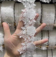 Mode personnalisé en gros paillettes frontière brillant mariage broderie fleur dentelle garnitures pour robe vêtements frontière voile de mariée