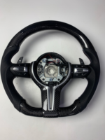 Volant sport intelligent en cuir et fibre de carbone personnalisé avec LED F Sport E60 E46 F30 F10 M2-M6 X5 A4 A7 Jetta M4 Haute qualité