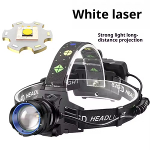 ไฟฉายคาดศีรษะ LED 5 โหมด SOS 30W พร้อมไฟสีเหลืองคู่ ซูมได้ 800 เมตร ปรับระยะไกลได้ กันน้ำ - Product Image 5
