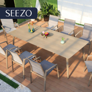 <span class=keywords><strong>Table</strong></span> de <span class=keywords><strong>jardin</strong></span> en <span class=keywords><strong>aluminium</strong></span> tressé Teslin, mobilier d'extérieur pour restaurant, <span class=keywords><strong>table</strong></span> et chaises en métal imperméables pour <span class=keywords><strong>10</strong></span> <span class=keywords><strong>personnes</strong></span> - Product Image 4
