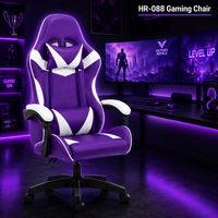 Fauteuil de Gaming Multifonction en Cuir PU, Inclinable à 135 Degrés, Repose-Pieds Rétractable, Base à Bascule, Idéal pour le Streaming et la Détente