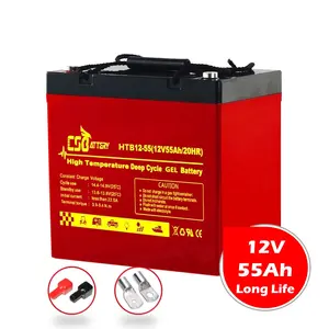 CSBattery 12V 55Ah Hochwertige Gel batterie für Generator/Alarm/Kurbel-Boot/Rasen & Bewässerung-Systeme/Amy