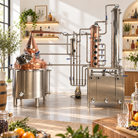 Alambic de distillation domestique en acier inoxydable et cuivre rouge 700L 800L, colonne de distillation pour whisky, équipement de distillation