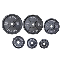 Plaques de haltères en fonte écologiques et durables, peinture cuite, design à quatre nervures, unisexe, sans emballage, pour fitness et musculation (vente en gros)