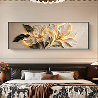 Art mural moderne nordique élégant avec des fleurs pour le salon, affiches et impressions, peinture florale en cristal de diamant, peinture en porcelaine