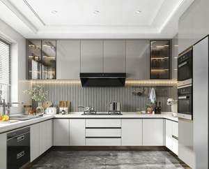 BALOM Armoires de cuisine modulaires personnalisées, armoires de cuisine d'extérieur, ensemble modulaire en acier inoxydable avec évier et tiroirs de rangement - Product Image 2