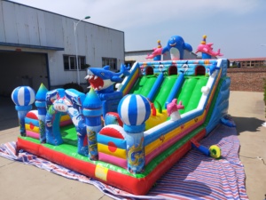 Château gonflable de grande taille en PVC personnalisé Château gonflable de requin pour enfants et centre commercial - Product Image 4