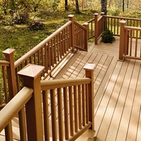 Rampe en WPC imperméable pour extérieur, faible entretien, balustrade en bois composite, rampe de terrasse