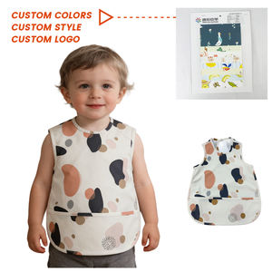 Bavoir compact <span class=keywords><strong>imperméable</strong></span> à pression pour bébés, en cuir PU, sans manches, séchage rapide, imprimé fruits, petite taille - Product Image 1