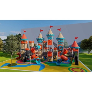 Juego de juegos <span class=keywords><strong>al</strong></span> <span class=keywords><strong>aire</strong></span> <span class=keywords><strong>libre</strong></span> con piso de goma | Equipo de juego seguro para niños y escuelas - Product Image 2