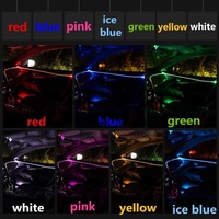 Bande lumineuse d'ambiance RVB pour voiture, éclairage décoratif intérieur 12V, néon LED 5M 6M