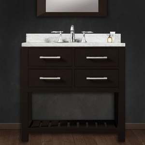 Modern MDF <b>Bathroom</b> Vanity <b>Cabinet</b> <b>with</b> Sink Acrylic Door and Lacquered Granite Countertop Includes <b>Mirror</b>-Factory Made - Product Image 3