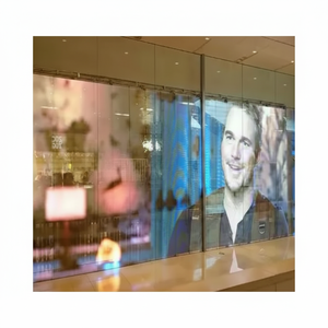 เทคโนโลยีจอ LED P20 จอ LED แบบยืดหยุ่นโปร่งใสสำหรับติดตั้งภายในอาคาร สำหรับหน้าต่างร้านค้า/การโฆษณา - Product Image 1