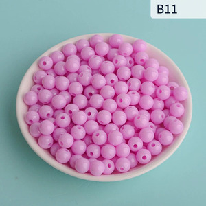 Cuentas de Plástico ABS Color Rosa Burbuja, Cuentas Redondas de 6mm, 8mm y 10mm para Hacer Joyería, Cuentas Espaciadoras de Plástico para Decorar Bolígrafos, Lote al por Mayor - Product Image 1