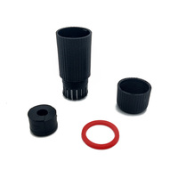 Cubierta de cable de red para conector de red RJ45, resistente al agua, color negro, para exterior, cámara IP, Cable de cola de cerdo