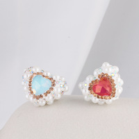 Coeur perle Western argile douce népalais perceuse boule trou droit perles bricolage téléphone porte-clés collier accessoires acrylique en vrac
