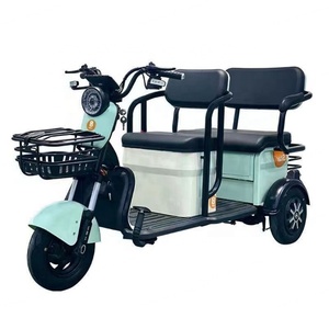 8-Inch Double-Row <b>Passenger</b> Electric Tricycle with 60V Lead-Acid Battery Open Body Type Motorized Driving Tricycle - Product Image 3