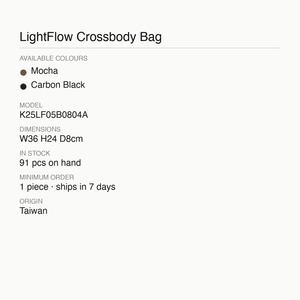 Fashion Crossbody <b>Bag</b> Polyester Zipper Closure Hidden Back Pocket Padded <b>Strap</b> KEIRYO LightFlow M 36x24cm Women in Stock Taiwan - Product Image 5