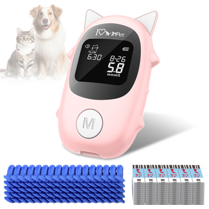 Kit de surveillance du glucose pour animaux de compagnie pour chiens et chats - Testeur de glycémie sans <span class=keywords><strong>douleur</strong></span>, test diabétique, utilisation à domicile, glucomètre portable - Product Image 2