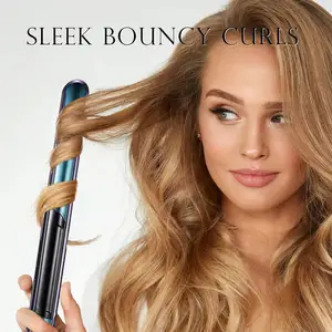 Titanium Hair Styling Straightener New 2 In 1 Hair Straightener Portable With Clip 360 Degree Rotating Line Hair Flat Iron