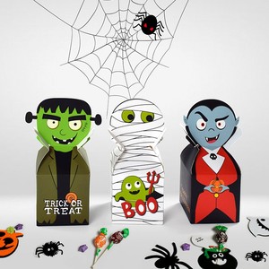 Boîte à bonbons géante créative pour Halloween, design momie, vampire, Hulk, boîte d'emballage en papier colorée pour fête d'Halloween, cadeau pour enfants - Product Image 1