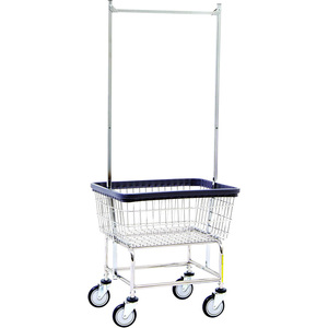 Thương mại dây giặt giỏ hàng với đôi cực Rack, 2.5 bushel, Chrome - Product Image 1