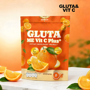 ผลิตภัณฑ์เสริมอาหาร GLUTA ME วิตซี พลัส+ รสส้มไทย วิตามินซีและกลูต้าไธโอน ชนิดผง บรรจุซอง รับผลิตแบบ OEM ขายดี - Product Image 3
