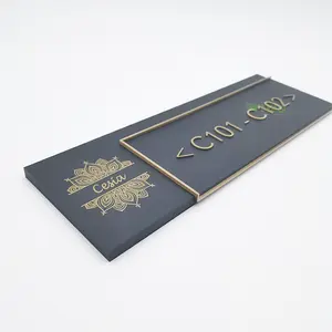 YIYAO Elegant Lobby Guide Reception Led Hotel Room Number Metal Signs