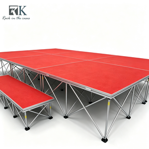 Wedding <b>Stage</b> <b>Platform</b> with Staircase Aluminum Smart <b>Stage</b> <b>Platform</b> Portable <b>Stage</b> Outdoor Smart <b>Stage</b> for Events and Wedding - Product Image 1