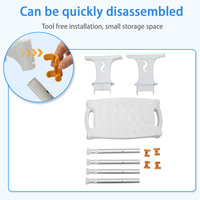 Chaise de douche réglable en hauteur, détachable, avec dossier, montage sans outil, banc de bain antidérapant pour personnes âgées, siège de sécurité pour salle de bain