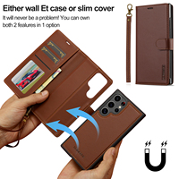 Étui portefeuille magnétique en similicuir avec support et porte-cartes pour Samsung Galaxy S26 Ultra, S25 Plus, S24, S23, S22, A17, A56, A34