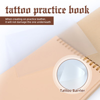 Carnet de pratique de tatouage transfrontalier nouveau style - Modèle TPS-07 DQFART Logo 10 feuilles 1mm d'épaisseur pré-encadré rose