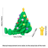 Modèle d'arbre de Noël imprimé en 3D, ornement de bureau créatif, décoration de Noël originale pour la maison, décoration de chambre, artisanat en plastique