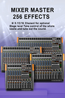Console de mixage audio numérique USB professionnelle 12 canaux, construction métallique, 256 effets de réverbération pour les performances sur scène et la vidéo