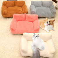 Cama para Mascotas, Sofá para Perros y Gatos, Diseño Rectangular de Alta Gama, Felpa Suave, Funda Extraíble, Comodidad para Dormir